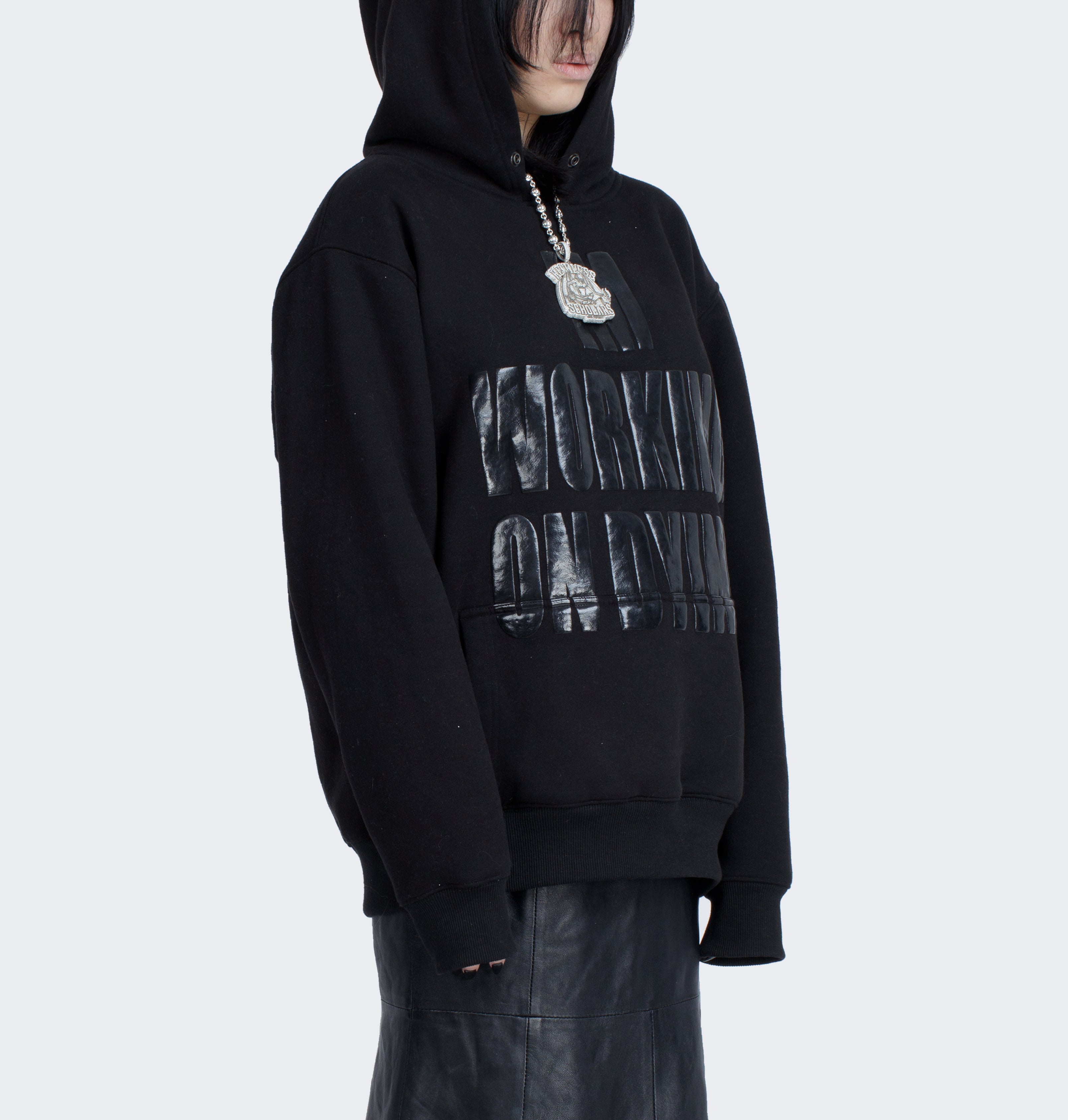 美品　reckless scholars デザインパーカー　ドッキング　ブラック WOD Hoodie BLK/BLK – Reckless Scholars