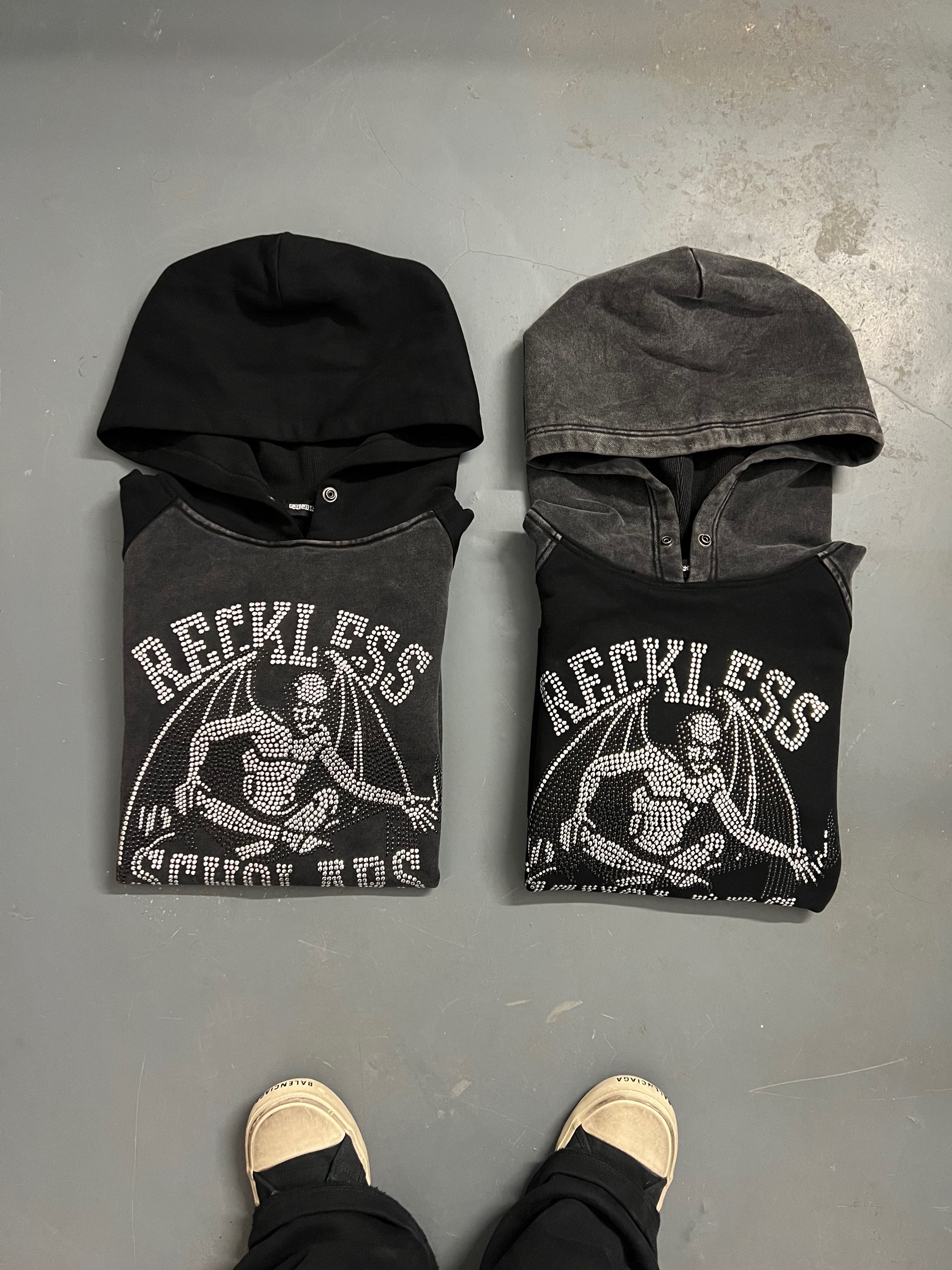 Reckless Scholars ブラック/パープル パーカー Reckless Scholars ブラック/パープル パーカー S